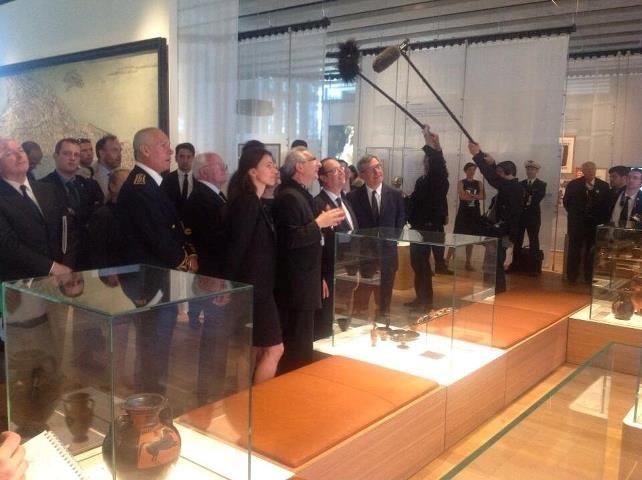 נשיא צרפת, פרנסואה הולנד, בחנוכת המוזיאון לתרבויות הים התיכון